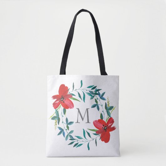 Monogram Aangepaste gepersonaliseerde geschilderde Tote Bag (Voorkant)