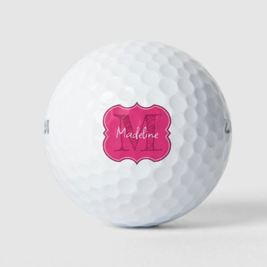 Monogram Aangepaste Golfbal Golfballen (Voorkant)