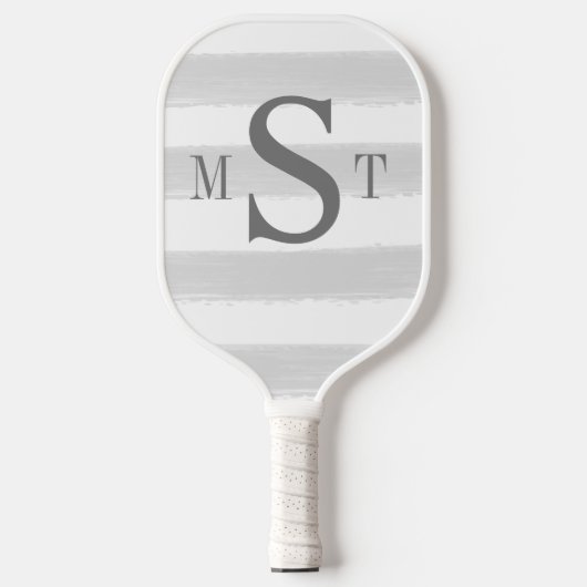Monogram Aangepaste Gray Pickleball Paddle (Voorkant)