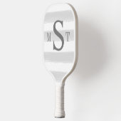 Monogram Aangepaste Gray Pickleball Paddle (Links)