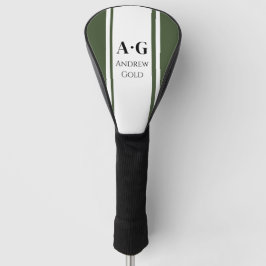 Monogram Aangepaste Initialen - Groen Golfheadcover