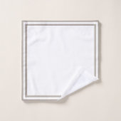 Monogram Aangepaste Initialen - Hotel Border Handd Bad Handdoek (Wasdoekje)