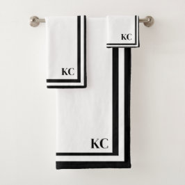 Monogram aangepaste initialen - Hotelrand handdoek