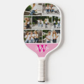 Monogram Aangepaste kleuren voor fotocollage Pickleball Paddle (Achterkant)