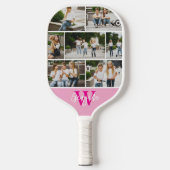 Monogram Aangepaste kleuren voor fotocollage Pickleball Paddle (Voorkant)