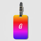 Monogram Aangepaste Letter-Bagagelabel regenboogkl Bagagelabel (Voorkant (verticaal))