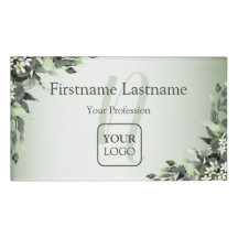 Monogram Aangepaste Logo Floral Leaves