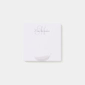 Monogram Aangepaste naam Angel Feather Lila Grey Post-it® Notes (Voorkant)