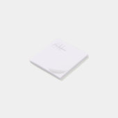 Monogram Aangepaste naam Angel Feather Lila Grey Post-it® Notes (Schuin)