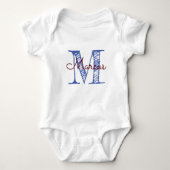 Monogram Aangepaste naam Baby Romper (Voorkant)
