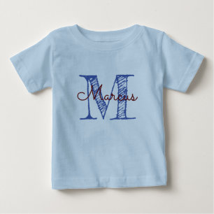 Monogram Aangepaste naam Blauwe baby