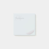 Monogram Aangepaste naam Engel Weer Licht Grijs Post-it® Notes (Voorkant)