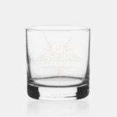 Monogram Aangepaste Naam  Gepersonaliseerd Whisky Glas (Achterkant)