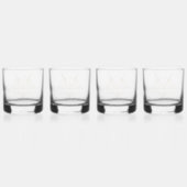 Monogram Aangepaste Naam  Gepersonaliseerd Whisky Glas (Achterkant)