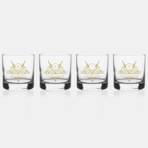 Monogram Aangepaste Naam  Gepersonaliseerd Whisky Glas