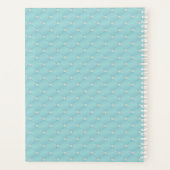 Monogram Aangepaste naam Kieuwontwerp Blauwgroen T Planner (Achterkant)