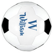 Monogram Aangepaste Naam Klassieke Sporten Voetbal (Gedraaid)