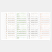 Monogram Aangepaste naam Kleding Labels Bruin Groe (Vel)