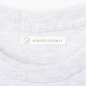 Monogram Aangepaste naam Kleding Labels Bruin Groe (Aangebracht)