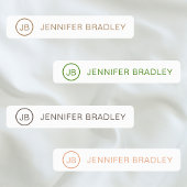 Monogram Aangepaste naam Kleding Labels Bruin Groe