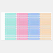Monogram Aangepaste naam Kleding Labels Pastel Roz (Vel)