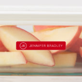 Monogram Aangepaste naam Kleding Labels Rood en bl (Aangebracht)