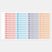 Monogram Aangepaste naam Kleding Labels Roze Blauw (Vel)