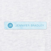 Monogram Aangepaste naam Kleding Labels Roze Blauw (Design 2)