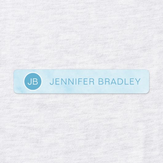Monogram Aangepaste naam Kleding Labels Roze Blauw (Design 2)