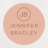 Monogram Aangepaste naam Kleding Labels School Lab (Design 2)