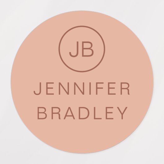 Monogram Aangepaste naam Kleding Labels School Lab (Design 2)