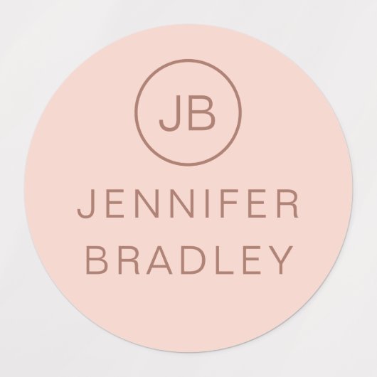 Monogram Aangepaste naam Kleding Labels School Lab (Design 1)