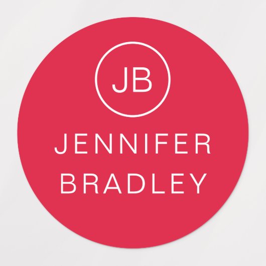 Monogram Aangepaste naam Kleding Labels School Lab (Design 2)