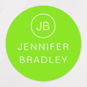 Monogram Aangepaste naam Kleding Labels School Lab (Design 2)