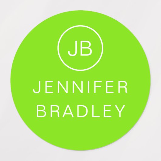 Monogram Aangepaste naam Kleding Labels School Lab (Design 2)