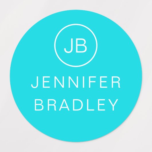 Monogram Aangepaste naam Kleding Labels School Lab (Design 1)