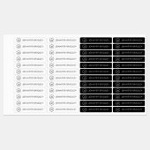 Monogram Aangepaste naam Kleding Labels Zwart-wit (Vel)