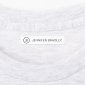Monogram Aangepaste naam Kleding Labels Zwart-wit (Aangebracht)