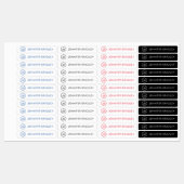 Monogram Aangepaste naam Kleding Labels Zwart-wit (Vel)