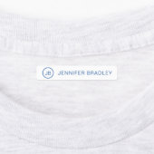 Monogram Aangepaste naam Kleding Labels Zwart-wit (Aangebracht)