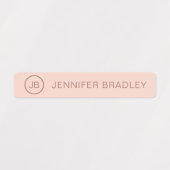 Monogram Aangepaste naam Kledingschool Labels (Design 1)