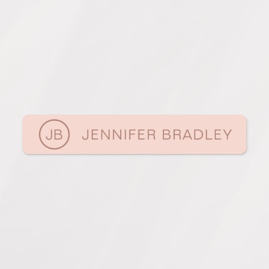 Monogram Aangepaste naam Kledingschool Labels (Design 1)