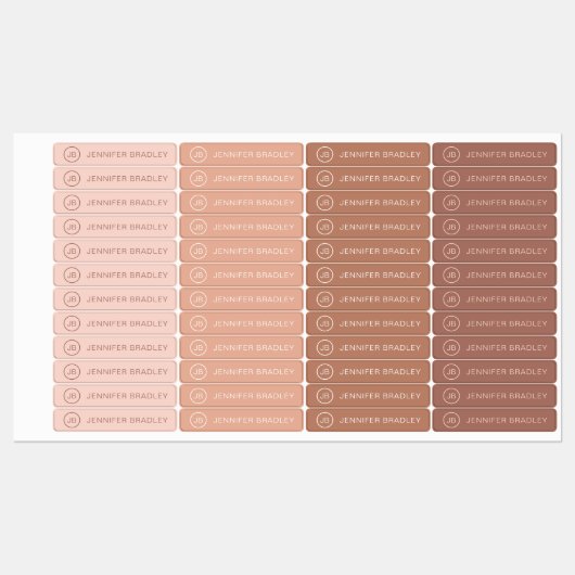 Monogram Aangepaste naam Kledingschool Labels (Vel)