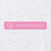 Monogram Aangepaste naam Kledingschool Labels (Design 1)