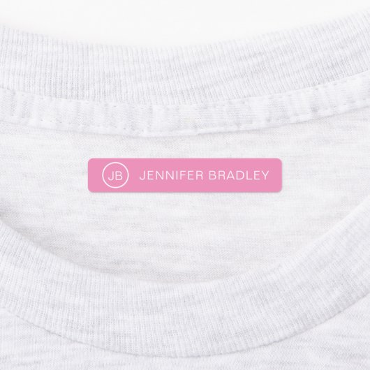 Monogram Aangepaste naam Kledingschool Labels (Aangebracht)