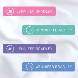 Monogram Aangepaste naam Kledingschool Labels