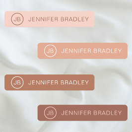 Monogram Aangepaste naam Kledingschool Labels