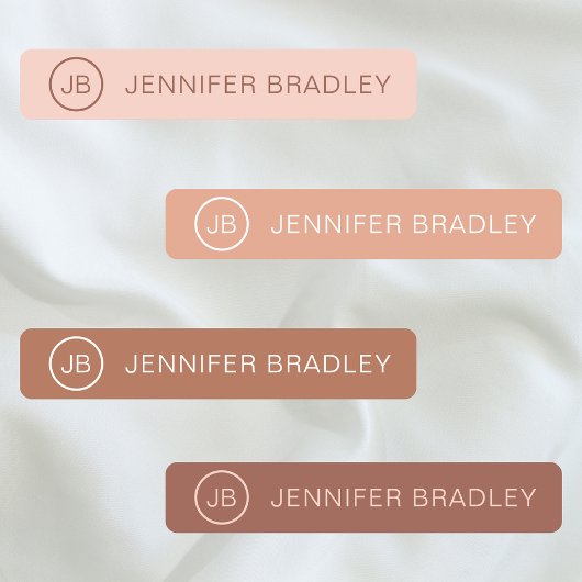 Monogram Aangepaste naam Kledingschool Labels