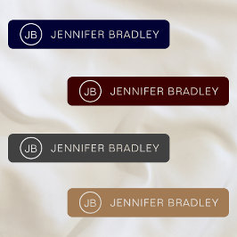 Monogram Aangepaste naam Kledingschool Labels