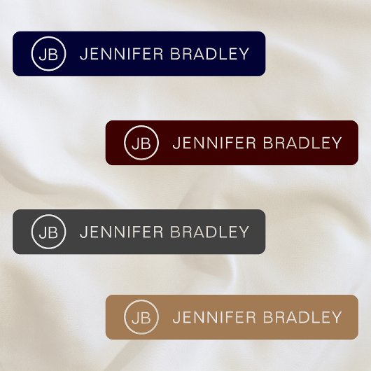 Monogram Aangepaste naam Kledingschool Labels
